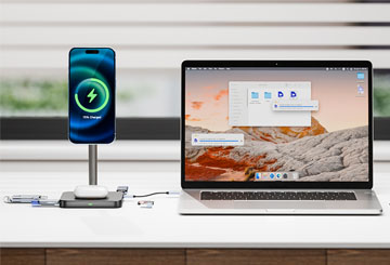 docking station with wireless charger