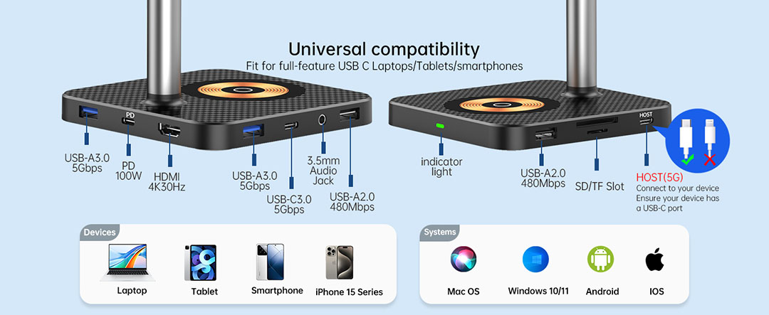 MG100B stand with docking station