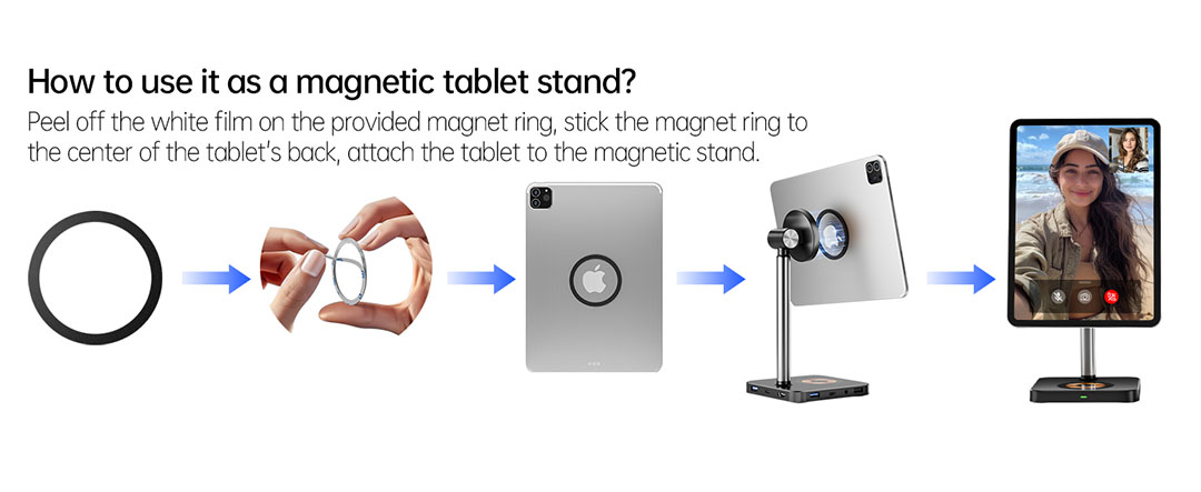 MG100B magnetic ipad hub stand