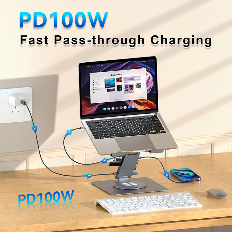 Universal Laptop Docking Station with Stand for Tablets and Notebooks
