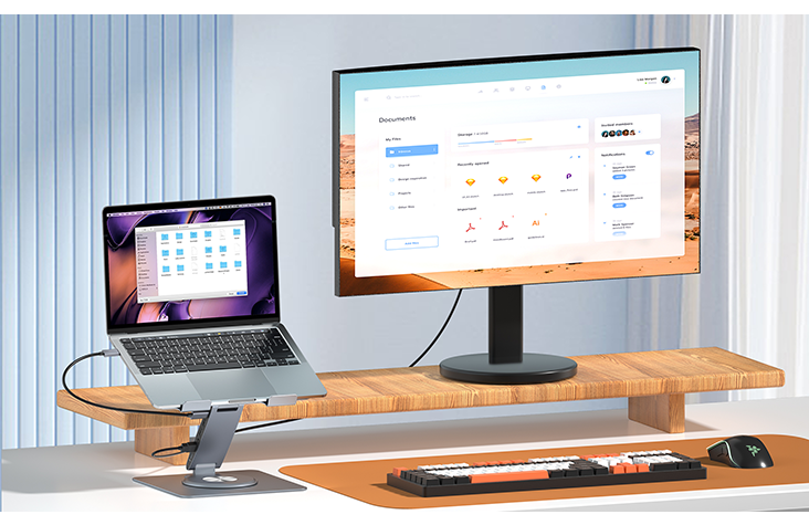 laptop stand with docking station