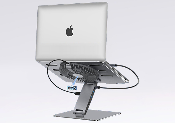 PC200C+FAN Laptop Stand Docking Station 10-IN-1